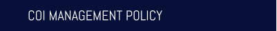 COI MANAGEMENT POLICY