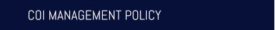 COI MANAGEMENT POLICY